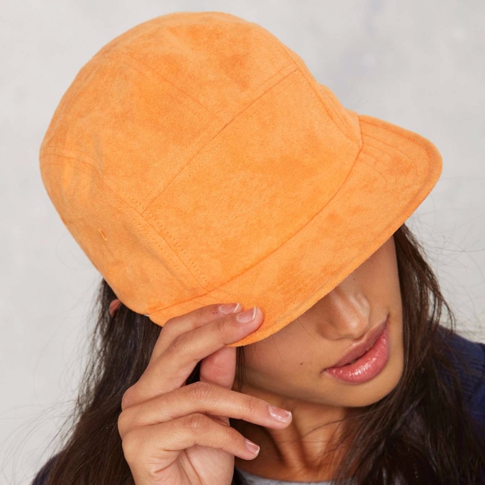 Orange Suede hat